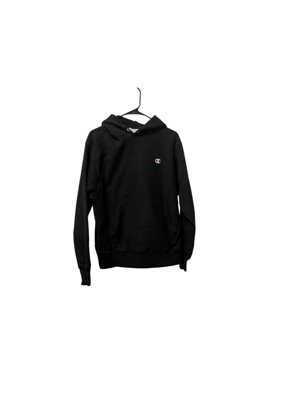 Champion Black Crewneck Hoodie with Small Logo